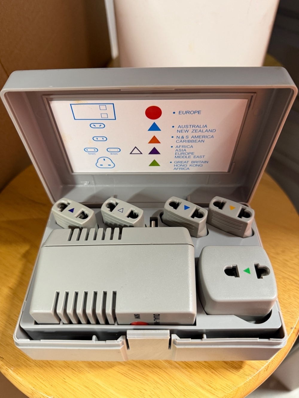 Dual-Wattage Voltage Converter with International Plug Adapters